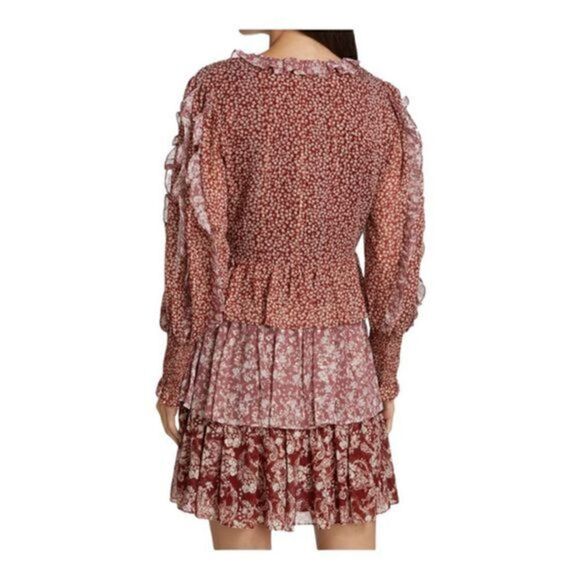 En Saison metallic floral minidress size XS NWT - Picture 5 of 6